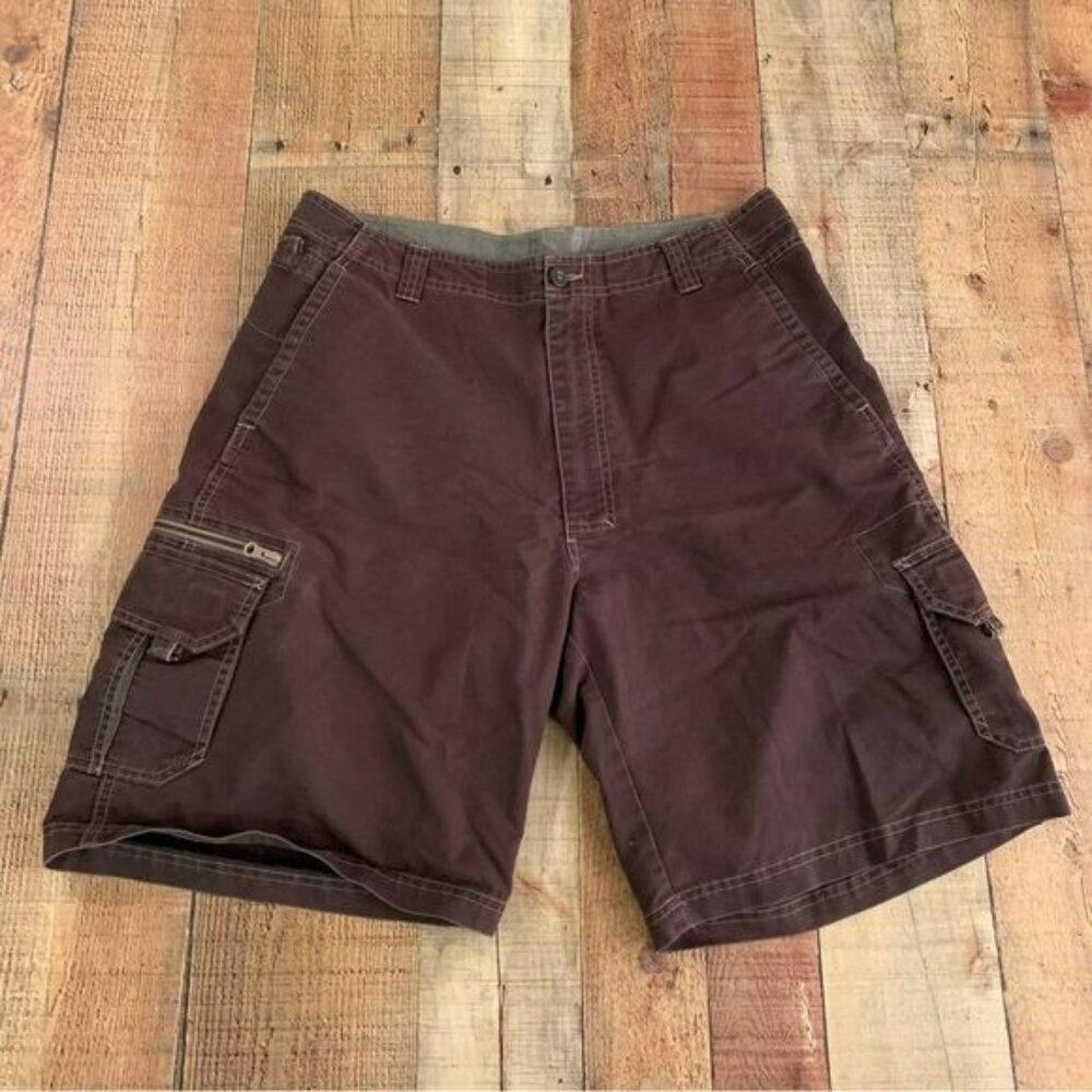 REI Mens Brown Cargo Shorts Size 34 Organic Cotton & Recycled Polyester